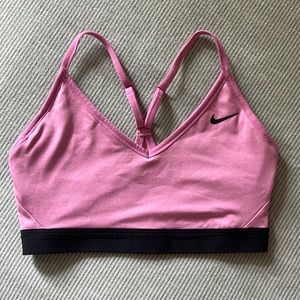 pink Nike sports bra